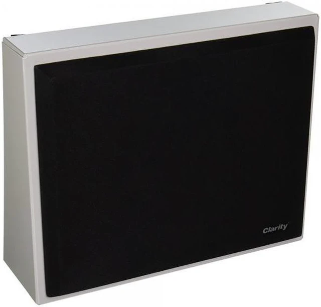 Main image of Valcom S-504 Interior Metal Speaker with 25/70-volt transformer with Black Cloth Grille, Gray