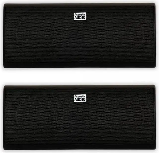 Alt view image 2 of 7 - Acoustic Audio AA35CB Indoor 3 Way Speaker Pair 800 Watts Black Bookshelf AA35CB-PR