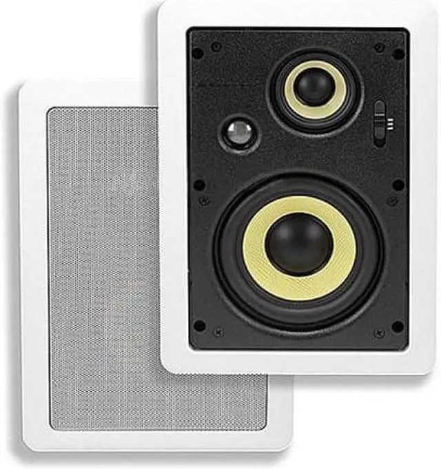 Alt view image 16 of 18 - Monoprice 3-Way Aramid Fiber In-Wall Speakers - 6.5 Inch (Pair) Titanium Silk Dome Tweeters - Caliber Series