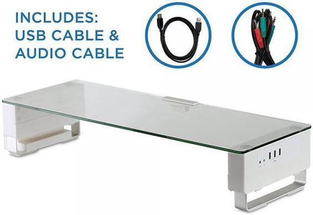 Alt view image 2 of 15 - Mount-It! Computer Monitor Stand with USB Desktop Riser | 32" Max Screen Size