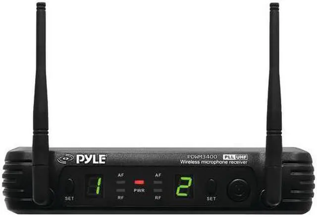 Alt view image 5 of 5 - PYLE PDWM3400 Pyle UHF mic system 2 body packs 2 head sets