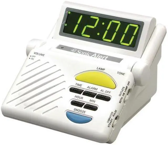 Alt view image 5 of 8 - Sonic Boom Alarm Clock with Plug Outlet for Lamp Built-In Receiver