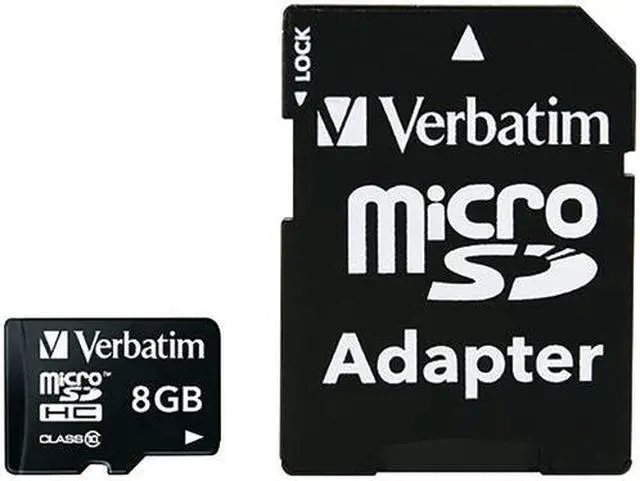 Alt view image 12 of 17 - Verbatim 8GB Premium microSDHC UHS-I Class 10 Memory Card with Adapter