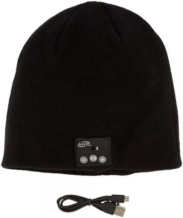 Alt view image 7 of 11 - iLive iAKB45B Bluetooth(R) Wireless Knit Stocking Beanie with Microphone (Black)