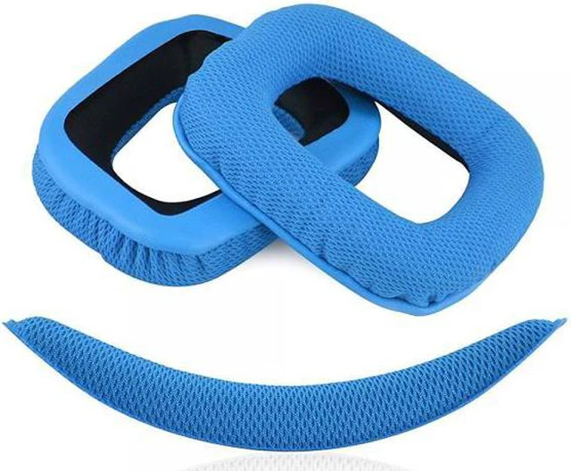 Main image of Geekria Earpad + Headband Compatible with Logitech G430 G930 Headphones Ear Cushion + Replacement Headband Pads/ Repair Parts Suit (Blue)