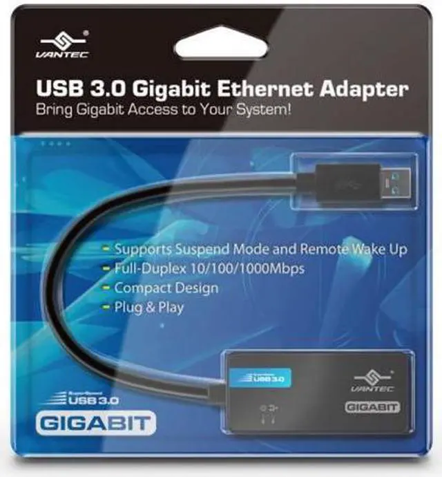 Main image of Vantec USB 3.0 Gigabit Ethernet Adapter (CB-U300GNA)