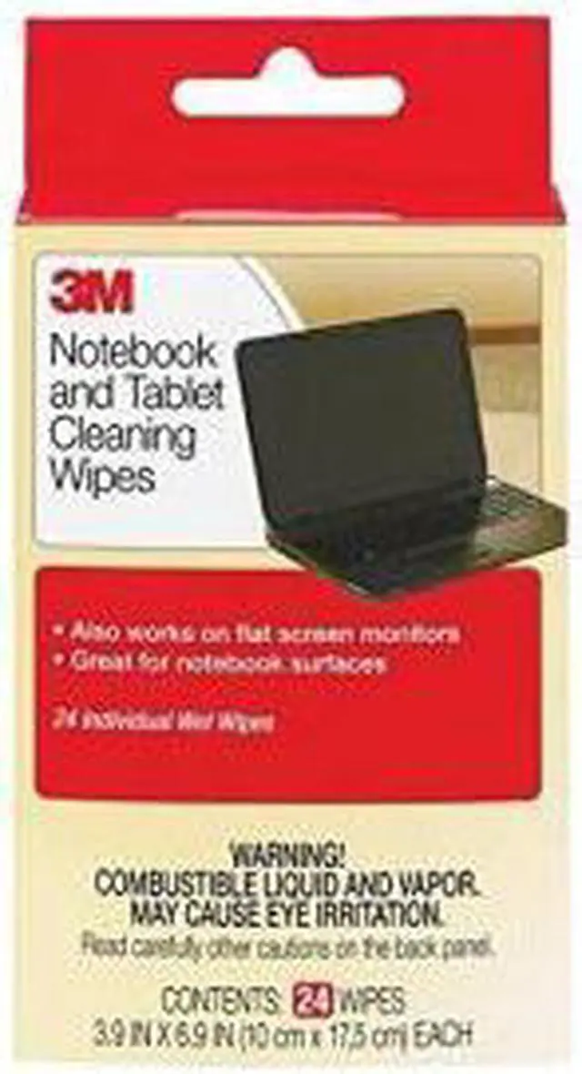 Main image of 3M Notebook Screen Cleaning Wipes, 3.9 x 6.9 Inches (CL630)