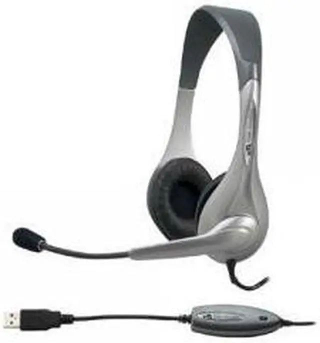 Main image of CYBER ACOUSTICs AC-851B USB stereo headset w/microphone & noise canceling (silver)