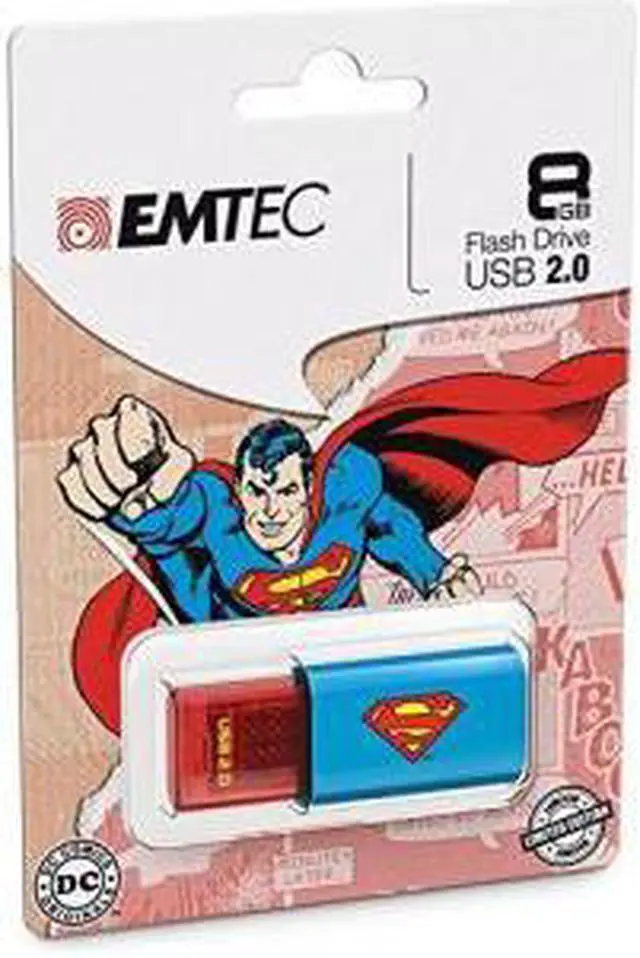 Main image of EMTEC Click 8 GB USB 2.0 Flash Drive, Superman