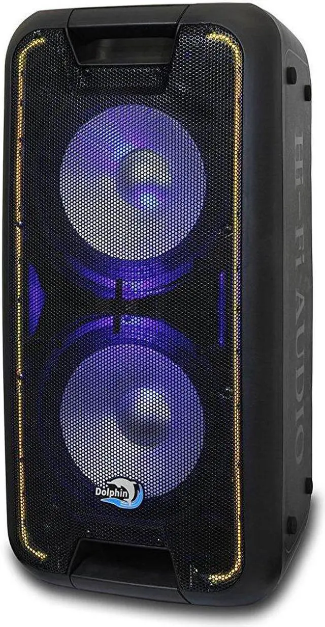 Main image of Dolphin SP-210RBT Rechargeable Dual 10" Party Speaker with Lights