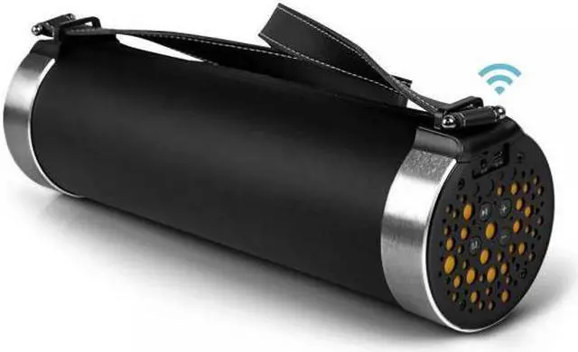 Main image of Upgraded Portable Boombox with Bluetooth, Wireless Stereo System, Portable Speaker, FM Radio, Outdoor Stereo, MP3 System, SD Reader, Home Audio, Rechargeable Battery from Pyle, Black (PBMSPG19)