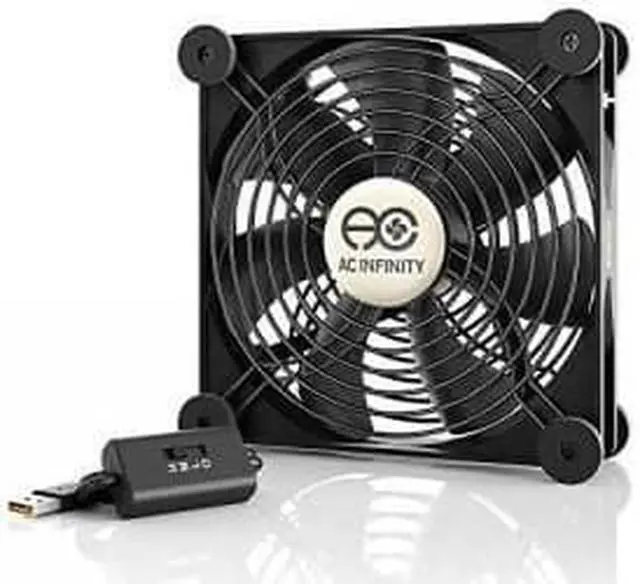 Alt view image 9 of 17 - AC Infinity MULTIFAN S4, Quiet 140mm USB Fan for Receiver DVR Playstation Xbox Computer Cabinet Cooling