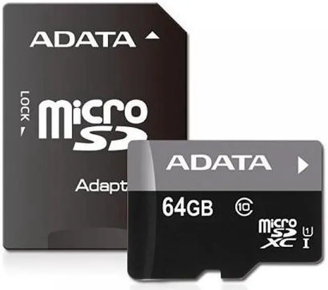 Alt view image 8 of 20 - ADATA AUSDX64GUICL10-RA1 Premier 64 GB micro SDHC/SDXC UHS-I U1 Memory Card with One Adapter