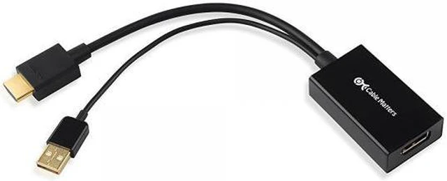 Main image of Cable Matters Gold Plated HDMI to DisplayPort Converter Supporting 4K 30 Hz in Black