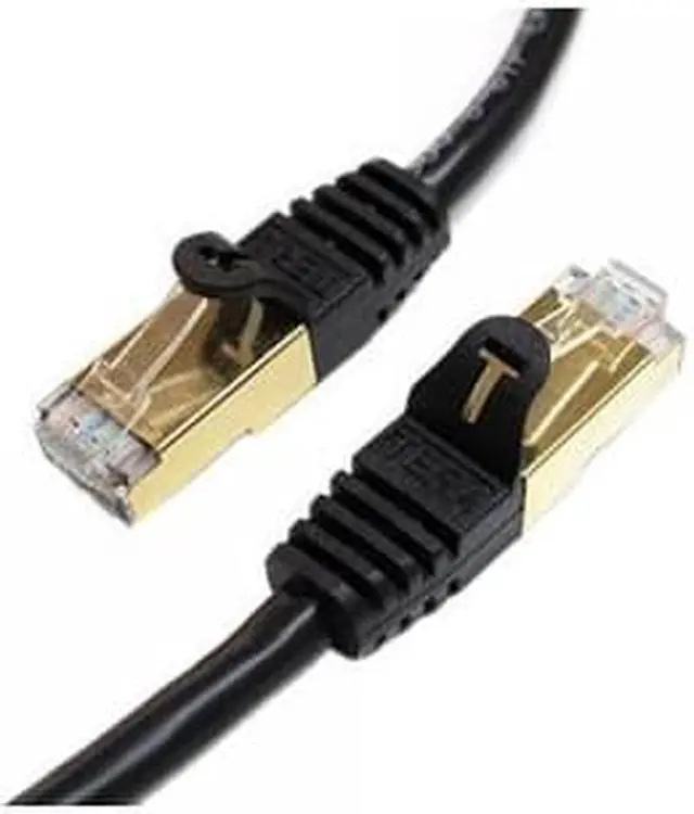 Alt view image 2 of 3 - Tera Grand - Premium CAT7 Double Shielded 10 Gigabit 600MHz Ethernet Patch Cable for Modem Router LAN Network - Built with Gold Plated & Shielded RJ45 Connectors, 7 Feet Black