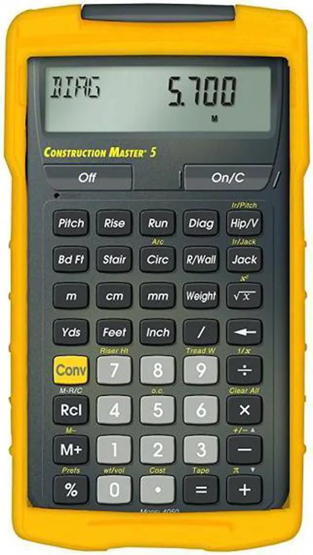 Alt view image 4 of 19 - CALCULATED INDUSTRIES 4050 Construction Calculator,5 5/8 Lx3 In W