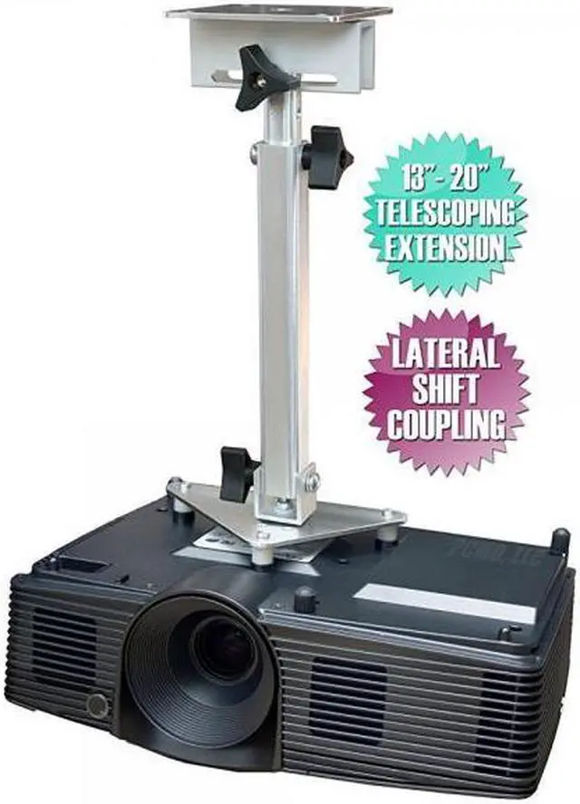 Alt view image 6 of 6 - Projector Ceiling Mounts Direct, LLC. - OPTOMA-EH504-LAT-13 - Projector Ceiling Mount Compatible for Optoma DU380 EH504 EH504WIFI GT1080Darbee W490 W504 Projector Models