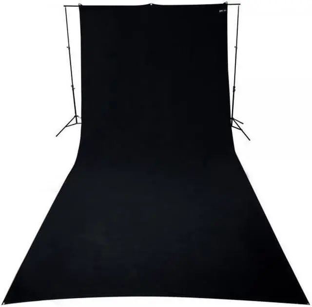 Alt view image 5 of 13 - Westcott 9 x 20 ft Wrinkle-Resistant Cotton Backdrop (Rich Black)