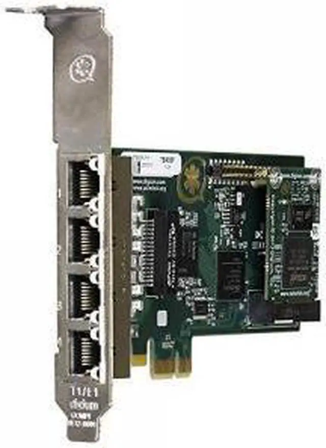 Alt view image 4 of 6 - Digium 1TE435BF Four (4) Span Digital T1/E1/J1/Pri PCI-Express X1 Card