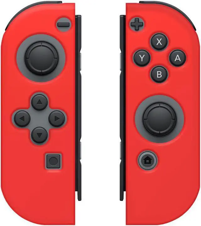 Alt view image 2 of 2 - The Nintendo Switch Joy-Con Case Premium Quality Protective Portable Silicone Skin Jelly Carry Case Cover Pouch for Nintendo Switch Joy-Con - Best Game Travel Case - Red