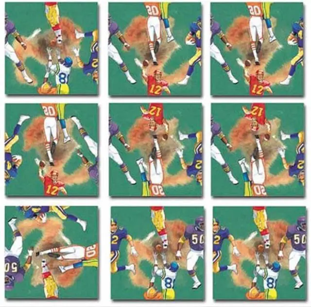 Alt view image 2 of 4 - B. Dazzle Scramble Squares - Football
