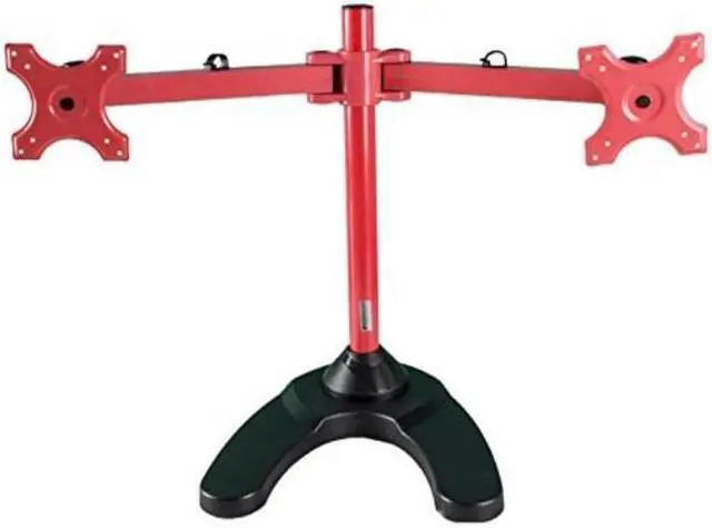 Main image of MonMount Dual LCD Freestanding Monitor Stand Up to 24-Inch, Red (LCD-6460R)