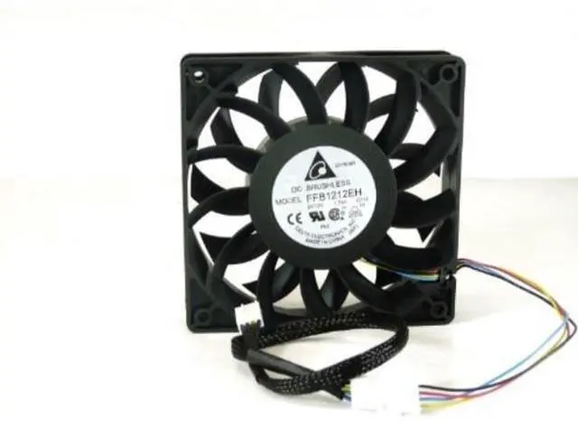 Main image of delta electronics ffb1212eh 120 x 120 x 25mm pwm cooling fan, 4000 rpm, 150.33 cfm, 56.4 dba, 4pin pwm connector