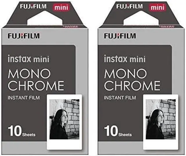 Main image of Fujifilm Instax Monchrome Instant Film 2 Pack For Mini 8 Cameras 20 Sheets