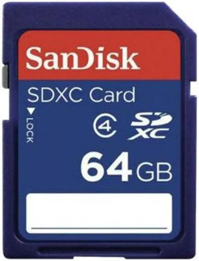 Alt view image 2 of 2 - SanDisk SDXC Memory Card, 64GB, SDSDB-064G-A46, Class 4, Retail Pkg [Non - Retail Packaged]