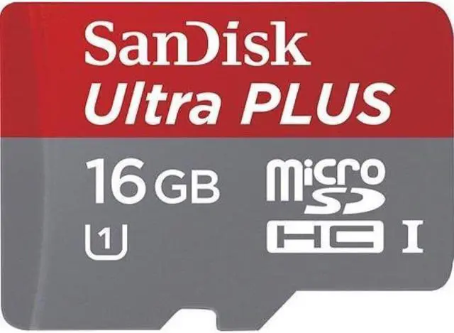Alt view image 3 of 6 - SanDisk SDSDQUIP-016G-A46 16 GB Ultra Plus Micro SDHC Class 10 UHS-1 Memory Card