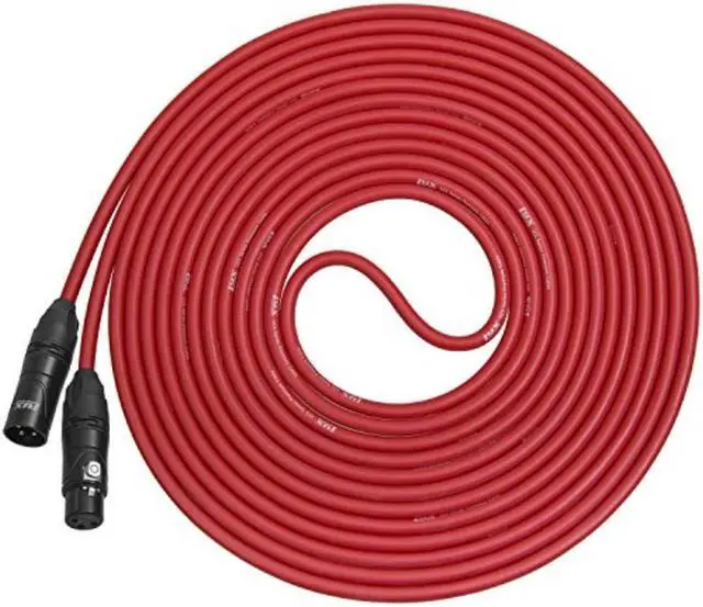 Alt view image 7 of 8 - LyxPro Balanced XLR Cable 25 ft Microphone Cable, Powered Speakers , Red