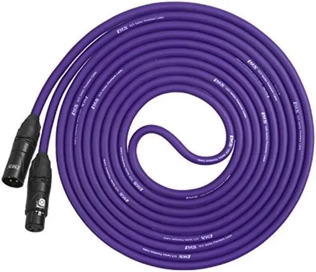 Alt view image 5 of 8 - LyxPro Balanced XLR Cable 10 ft Microphone Cable, Powered Speakers , Purple