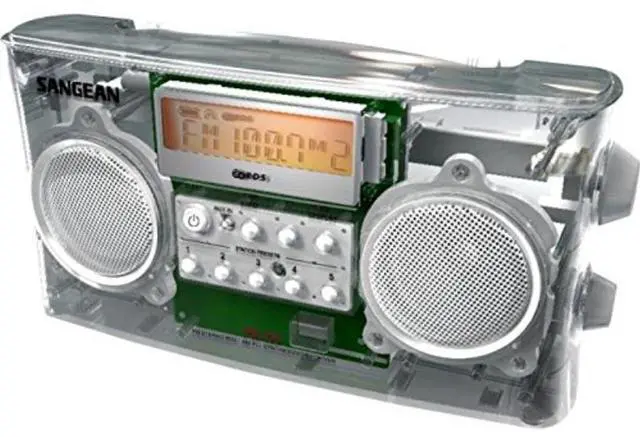 Alt view image 7 of 7 - Sangean FM-Stereo RBDS/AM Digital Tuning Portable Receiver, Clear #PR-D5 CL