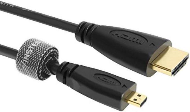 6ft Micro-HDMI (type D) to Regular HDMI (type A) Speed Cable with Ethernet (up to 1440p) for MOTOROLA MB810 DROID X / HTC Touch 4G HDMI Cables - Newegg.com