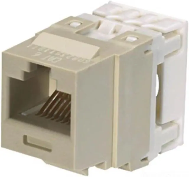 Main image of Panduit NK688MIW NetKey Cat6 Punchdown Keystone Jack Module, Off-White