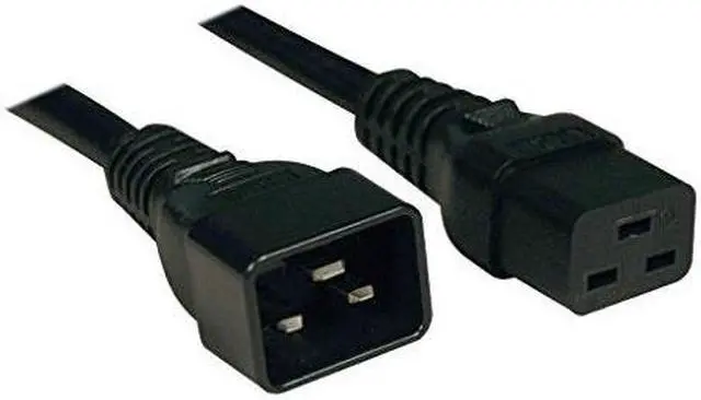 Alt view image 3 of 20 - Tripp Lite Heavy-Duty Power Extension Cord, 15A, 14 AWG (IEC-320-C19 to IEC-320-C20), 3 ft. (1 m) (P036-003-15A)