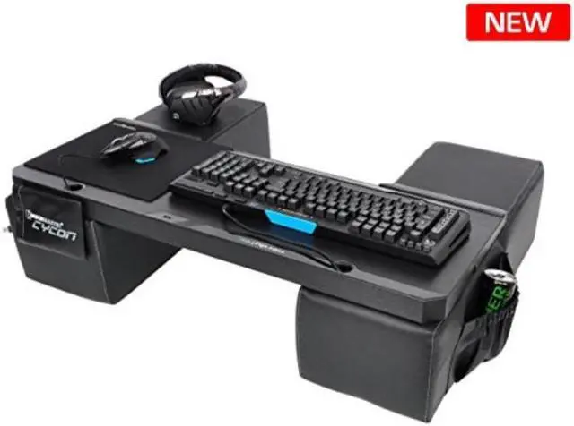 Alt view image 8 of 10 - Couchmaster CYCON - Couch Gaming Lapboard/Lapdesk for Keyboard/Mouse (PC / PS4 / XboxOne) incl. Ergonomic Cushions, Mousepad, 5m Cable (Black Edition)