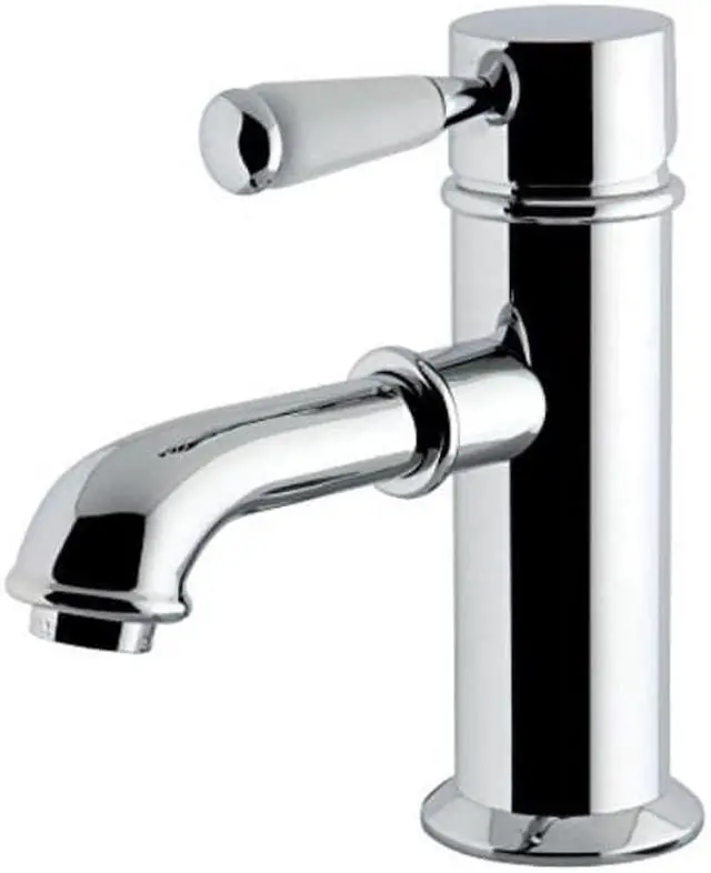 Main image of kingston brass ks7411dpl single porcelain lever handle lavatory faucet with brass popup with 5" spout reach, polished chrome