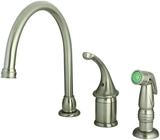 Alt view image 3 of 7 - Kingston Brass KB3818GLSP Kitchen , Faucet, Satin Nickel