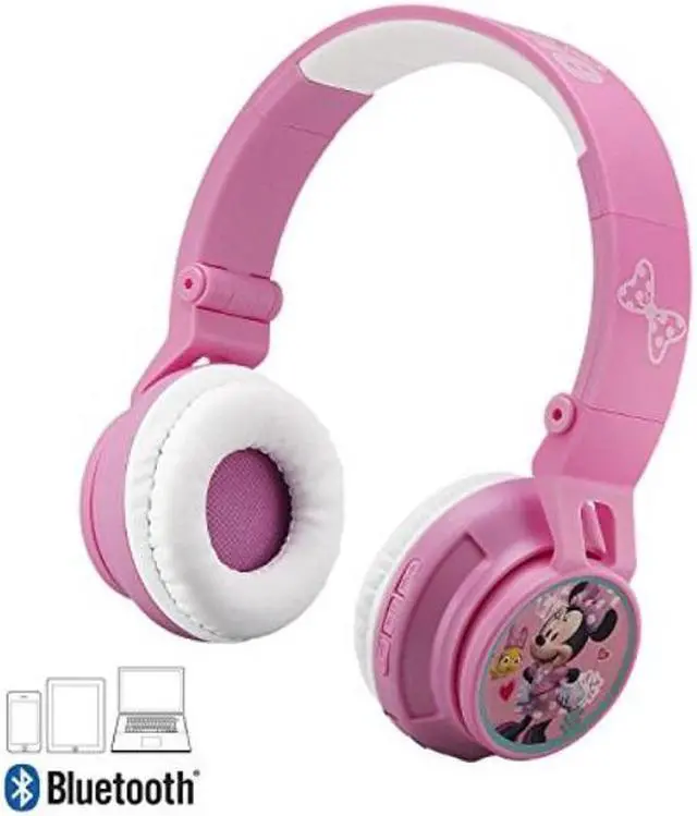 Main image of minnie mouse bluetooth headphones for kids wireless rechargeable kid friendly sound minnie mouse