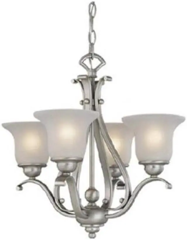 Main image of Vaxcel Monrovia 4 Light Chandelier Brushed Nickel - CH35404BN