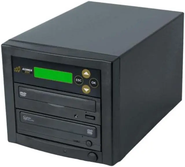 Alt view image 3 of 3 - Acumen Disc 1 to 1 Single Target Dual Layer 24X Burner DVD CD Copier Duplicator Machine Unit (Standalone Audio Video Copy Tower, Duplication Device)