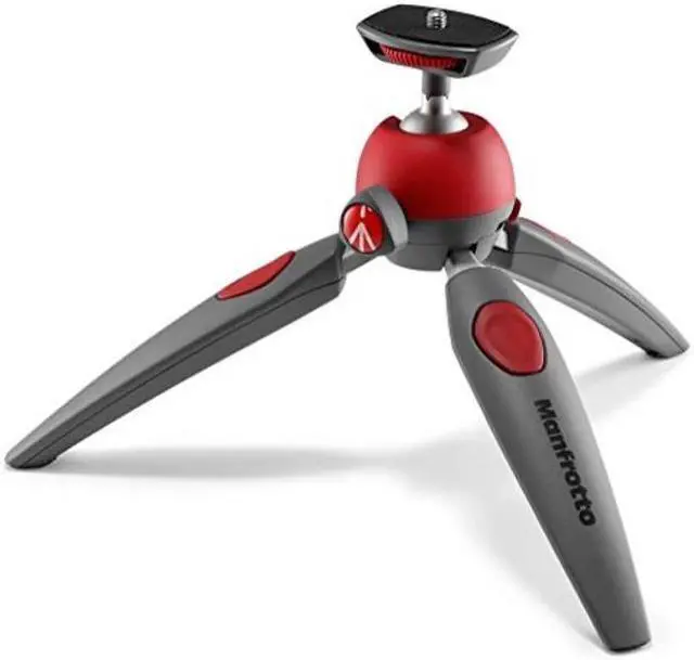 Alt view image 3 of 20 - Manfrotto PIXI Evo 2 Section mini Tripod - Red #MTPIXIEVO-RD