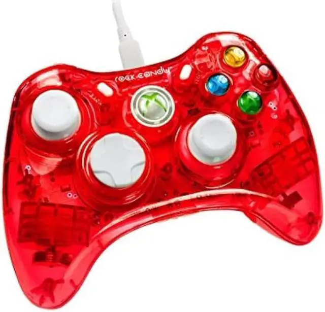 Alt view image 6 of 9 - PDP Rock Candy Controller For Microsoft Xbox 360 - Red