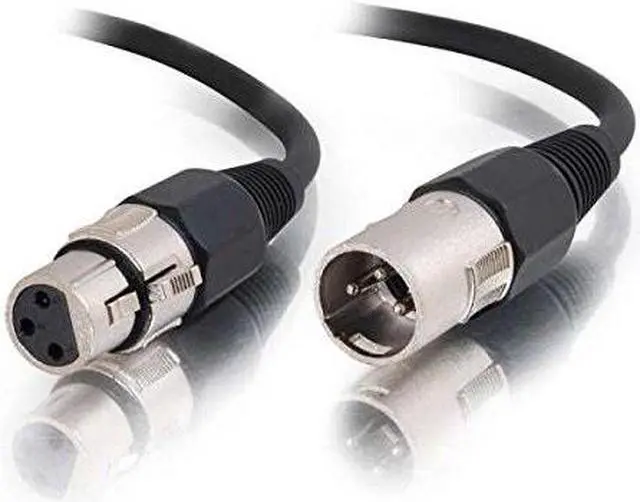 Main image of c2g 40061 proaudio xlr male to xlr female cable, black 25 feet, 7.62 meters