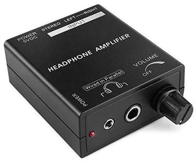 Main image of tnp portable headphones amplifier stereo headphone earphone amp volume control audio booster with rca input 3.5mm 6.3mm output jack & power switch