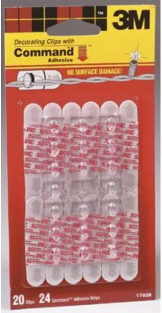 Alt view image 7 of 7 - Command Decorating Clips Clear 20 Pk Decorating Clip 17026 Pack Of 6
