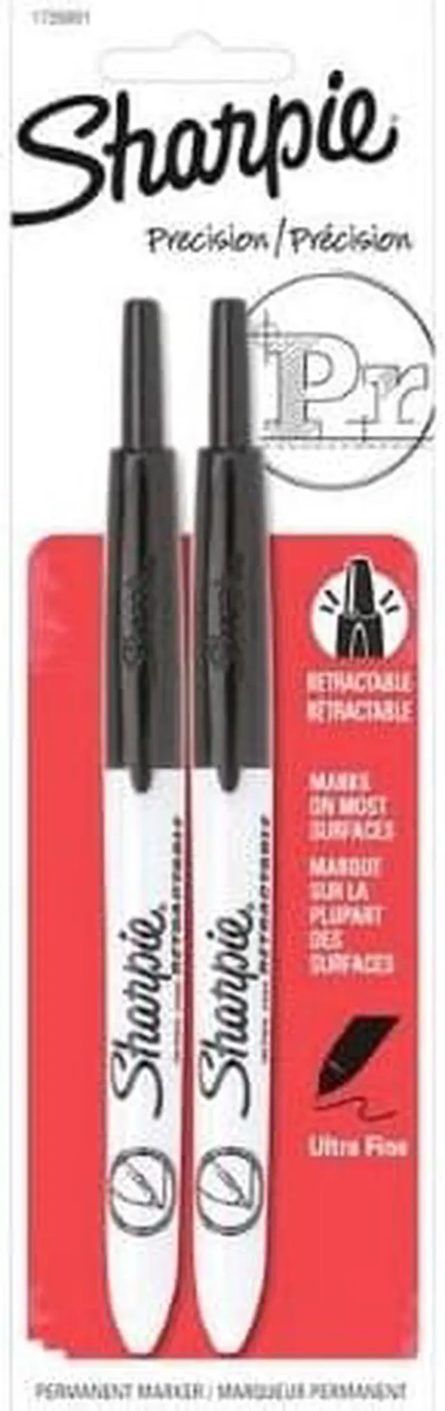 Alt view image 4 of 6 - Sharpie Markers Retractable Ultra Fine 2/PK Black 1735801