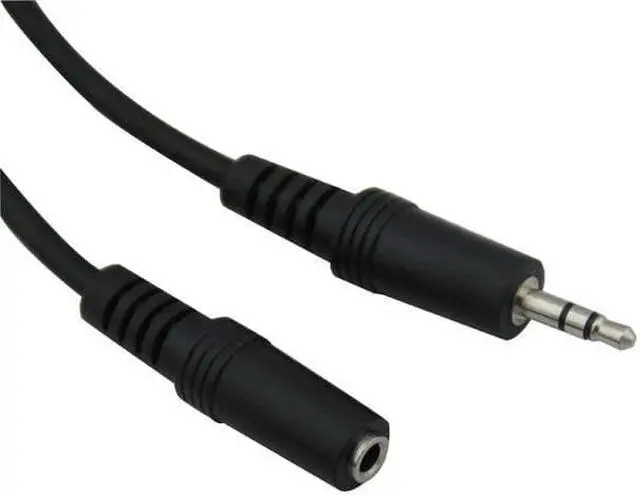 Alt view image 2 of 7 - VCOM CV202-6FEET  CV202-6FEET 6ft 3.5mm Male to 3.5mm Female Stereo Audio Extension Cable (Black)