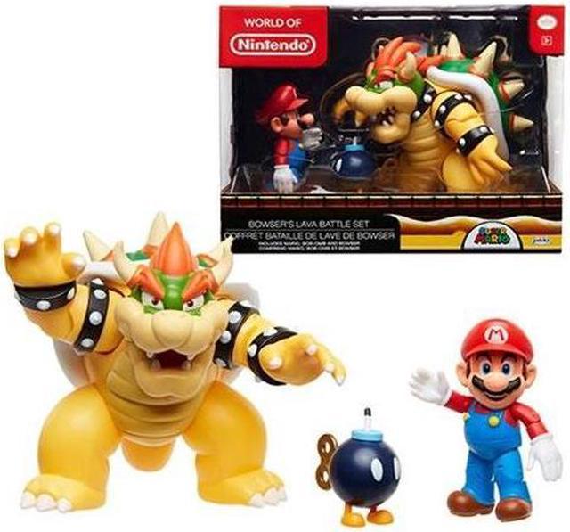 World of Nintendo New 2018 Mario Vs. Bowser Diorama Gift Set - 3 Figure  Pack Action Figure Pack